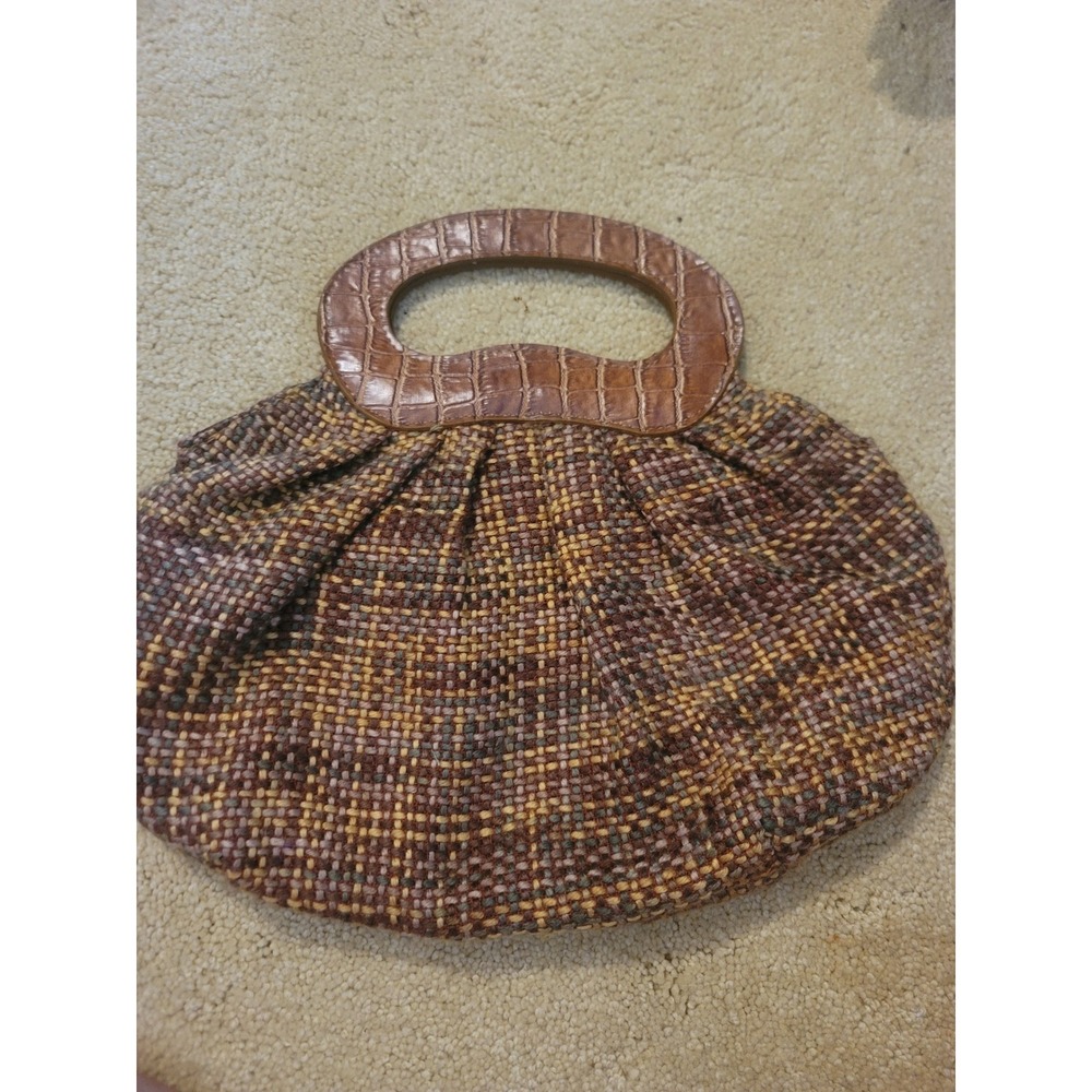 Newport News Tweed Top Handle Bag Unique Purse‎ Retro Style Handbag